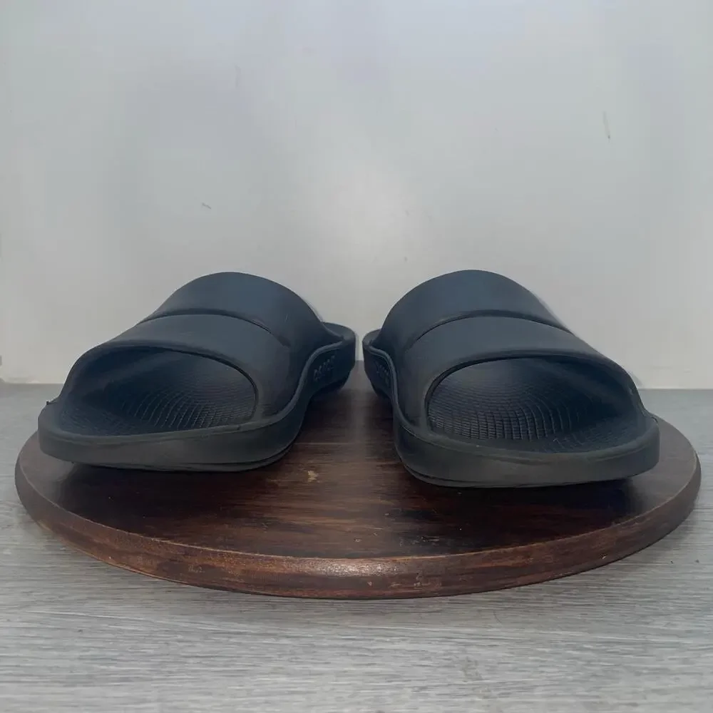 Oofos Ooahh Sandals Men’s 7 Women’s 9 Black Recovery Slip On Comfort Slides